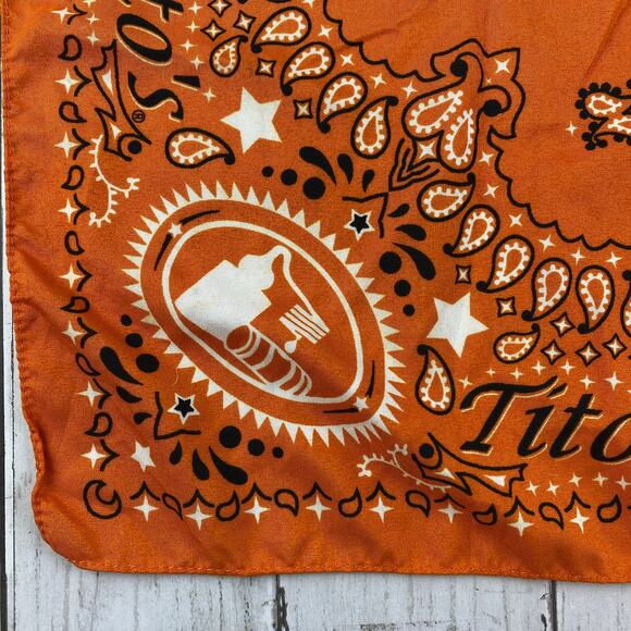 Tito's Handmade Vodka Orange White Bandana - Picture 2 of 10